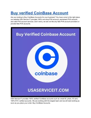 Top 10 Sites to Buy Verified Coinbase Accounts