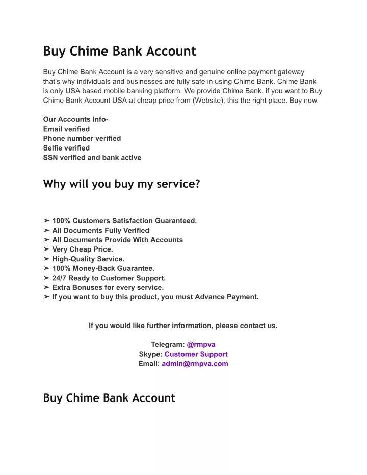 buy chime bank account