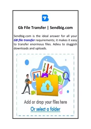 Gb File Transfer  Sendbig.com