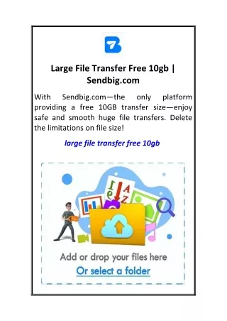Large File Transfer Free 10gb  Sendbig.com