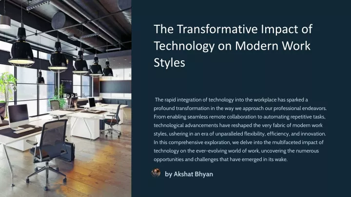 the transformative impact of technology on modern