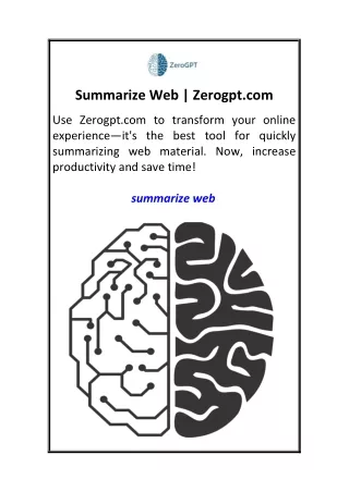Summarize Web  Zerogpt.com