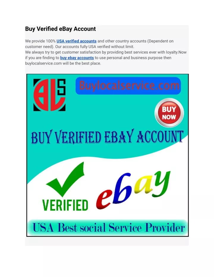 buy verified ebay account