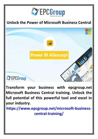 Unlock the Power of Microsoft Business Central