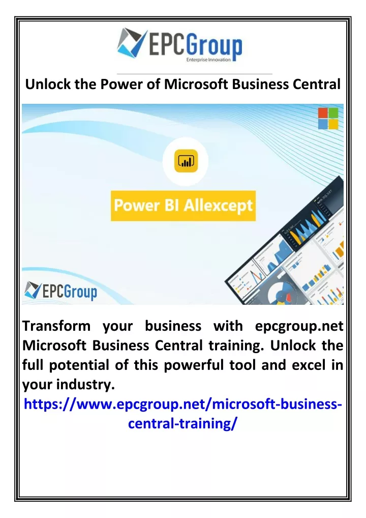 unlock the power of microsoft business central