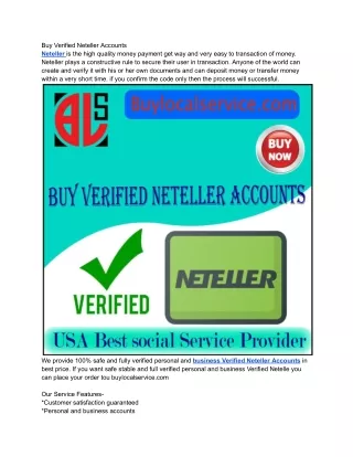 Buy Verified Neteller Accounts