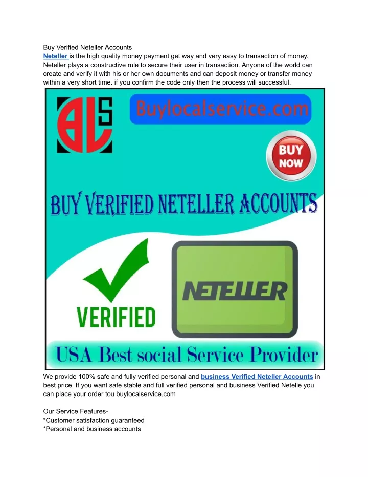 buy verified neteller accounts neteller