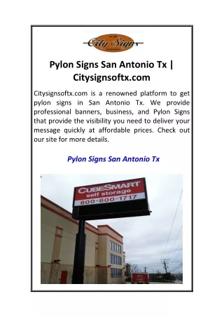 Pylon Signs San Antonio Tx  Citysignsoftx.com