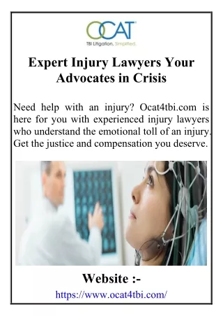 Expert Injury Lawyers Your Advocates in Crisis