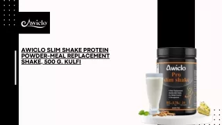 AWICLO Slim Shake Protein Powder-Meal Replacement Shake, 500 g. Kulfi