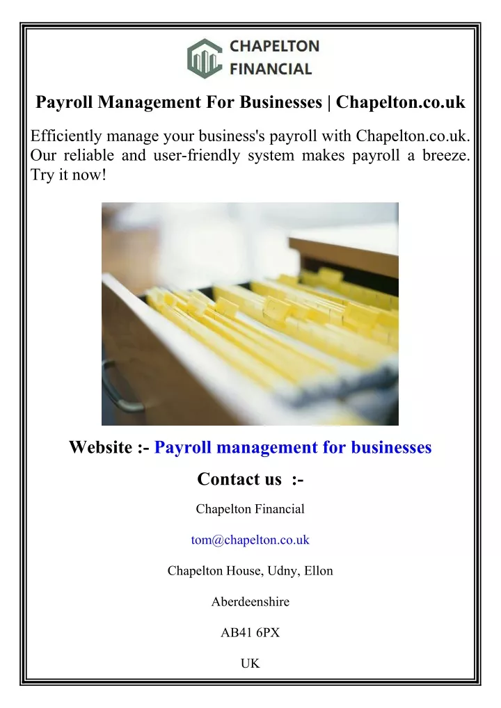 payroll management for businesses chapelton co uk