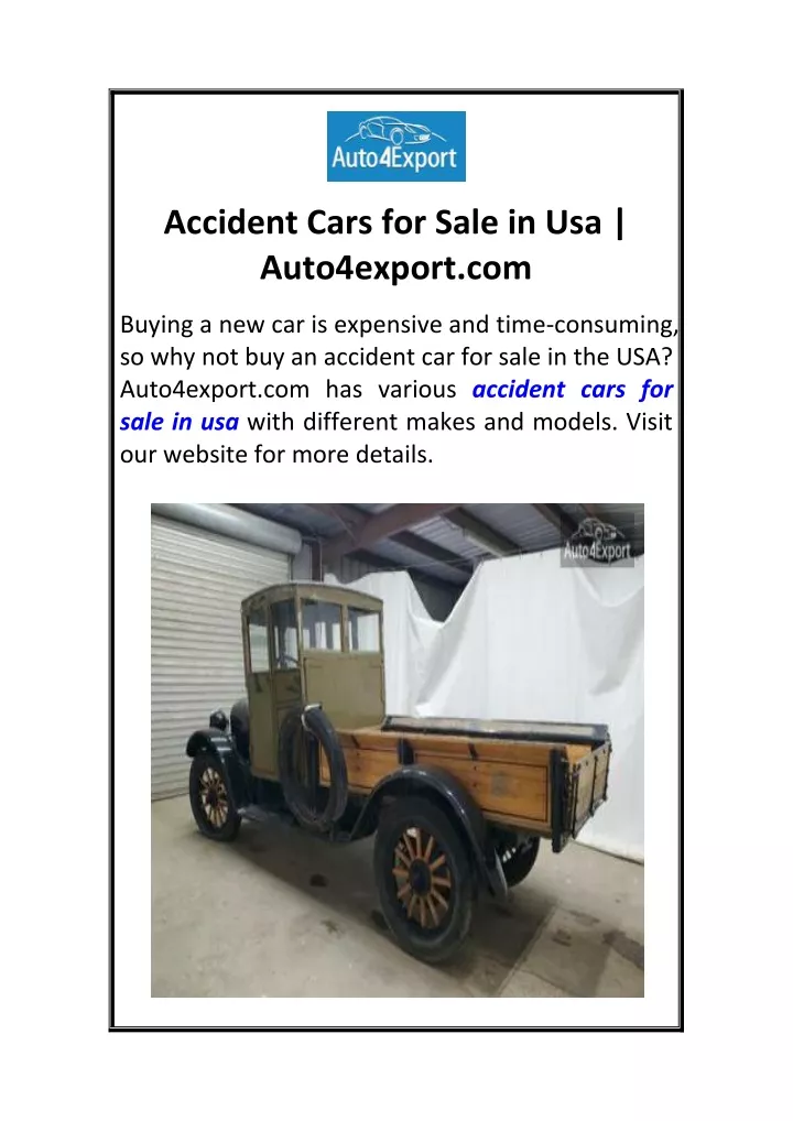 accident cars for sale in usa auto4export com