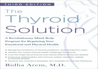 Read  [PDF]  The Thyroid Solution (Third Edition): A Revolutionar