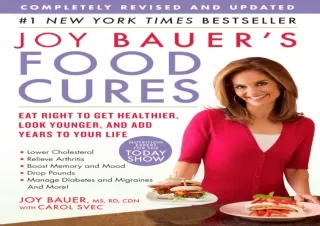 [PDF READ ONLINE] Joy Bauer's Food Cures: Eat Right to Get Health