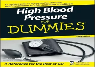 [PDF READ ONLINE]  High Blood Pressure for Dummies