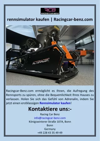rennsimulator kaufen  Racingcar-benz.com
