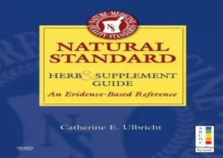 ✔ PDF_  Natural Standard Herb & Supplement Guide: An Evidence-Bas