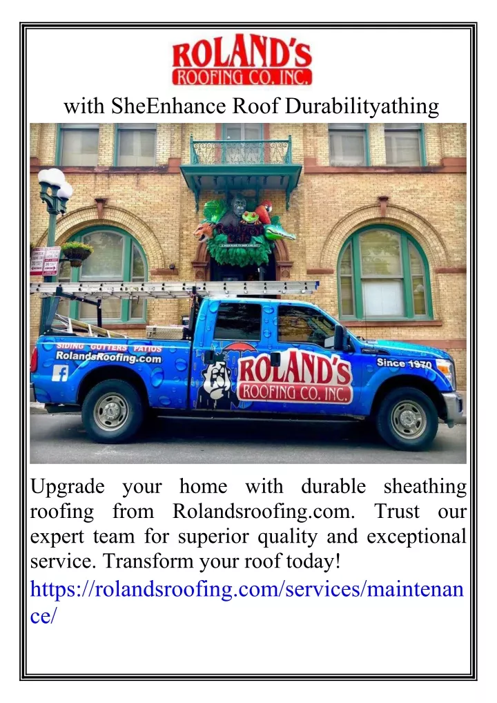 with sheenhance roof durabilityathing