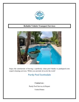 Reliable Pool Cleaning Services