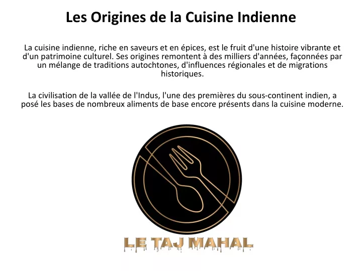 les origines de la cuisine indienne