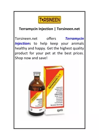 Terramycin Injection  Torsineen.net