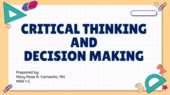 critical thinking and decision making