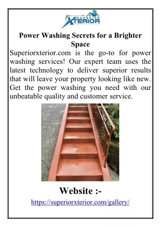 Power Washing Secrets for a Brighter Space