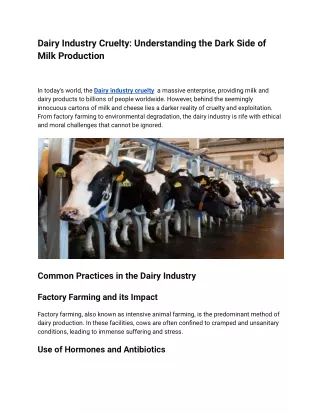 Factory Farming: Cruelty for Humans, Animals and the Planet - Humane Foundation