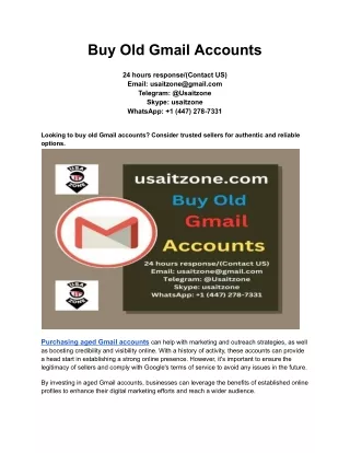 Buy Old Gmail Accounts