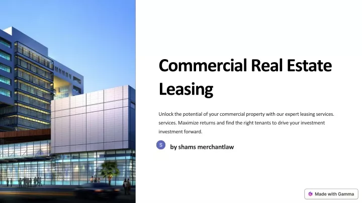 commercial real estate leasing