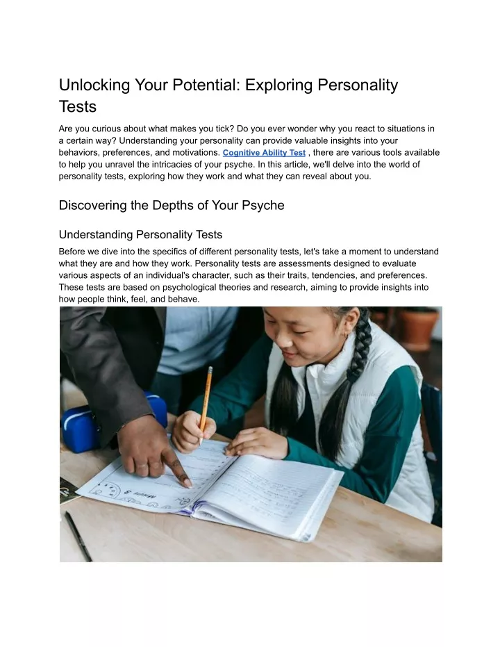 unlocking your potential exploring personality