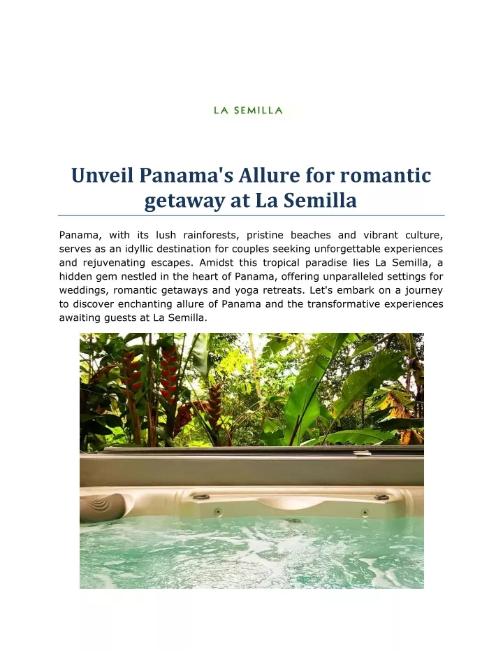 unveil panama s allure for romantic getaway