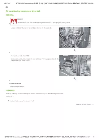 Deutz Fahr (agrofarm tier 3) agrofarm 430 Tractor Service Repair Manual (SN 5001 and up)