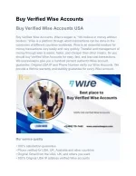 Buy Verified Wise Accounts - 100% Legitimate and Activated - slide 1