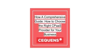 How to Choose the Right CPaaS Provider for Your Business