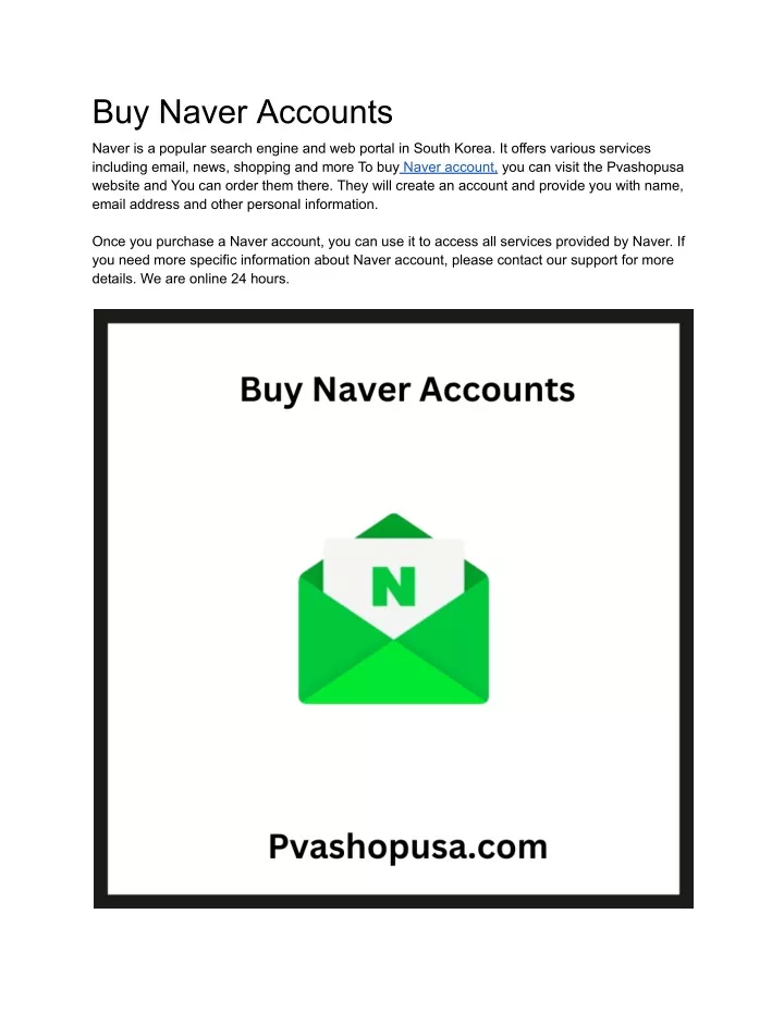 buy naver accounts