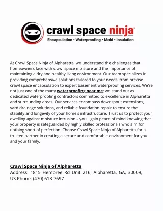 Crawl Space Ninja of Alpharetta