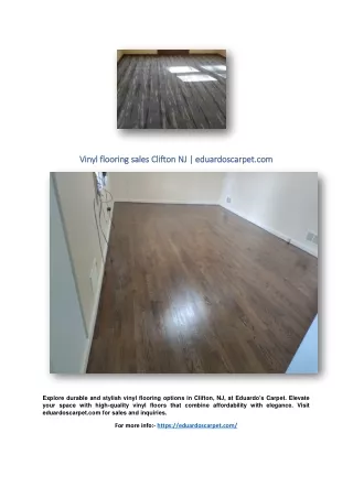 Vinyl flooring sales Clifton NJ | eduardoscarpet.com