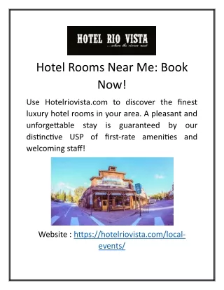 Hotel Rooms Near Me: Book Now!