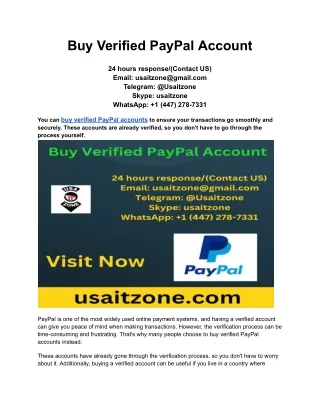 Buy Verified PayPal Account