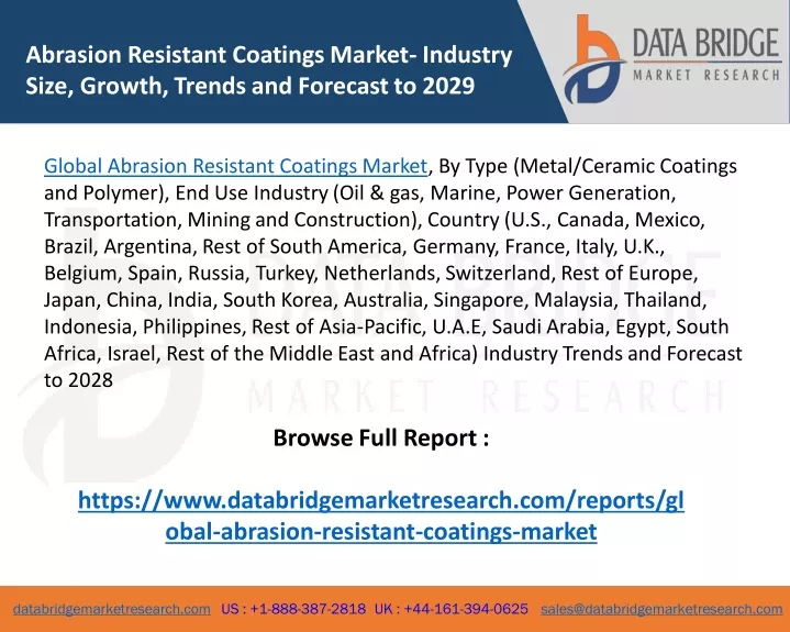 abrasion resistant coatings market industry size