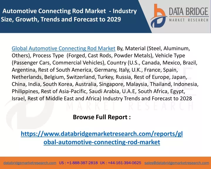 automotive connecting rod market industry size