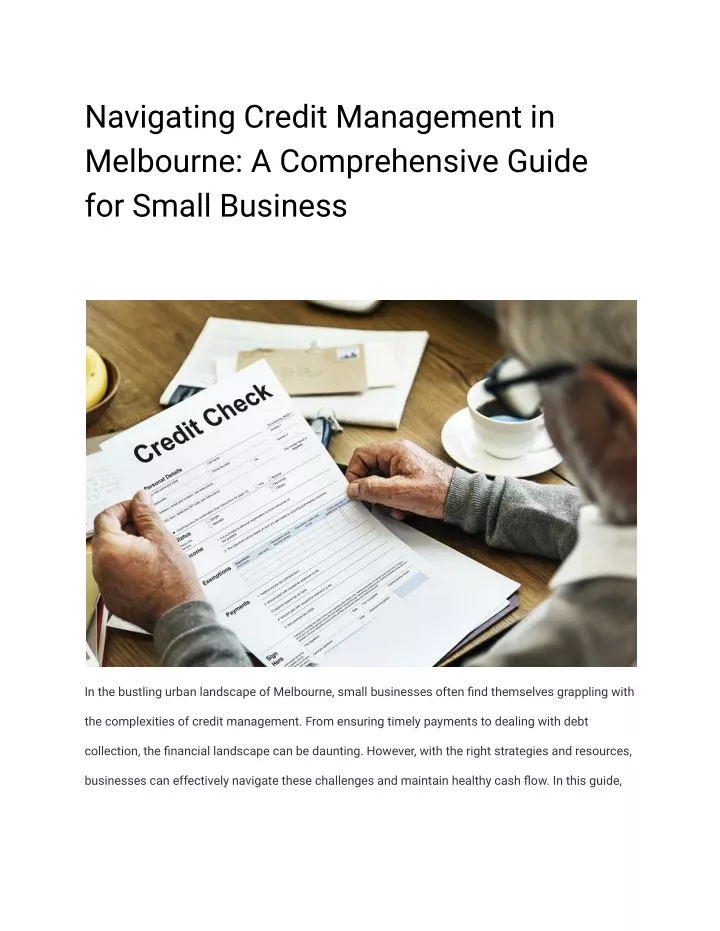 navigating credit management in melbourne