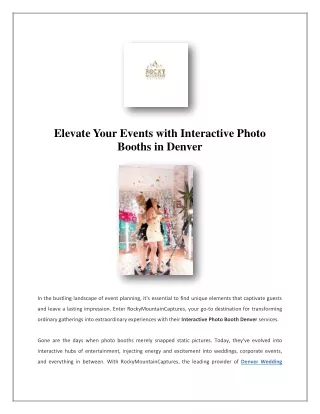 Denver Wedding Photo Booth | Rocky Mountain Captures