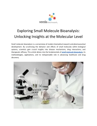 Small Molecule Bioanalysis