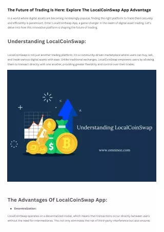 The Future of Trading Is Here Explore The LocalCoinSwap App Advantage