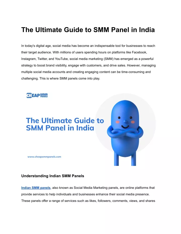 the ultimate guide to smm panel in india