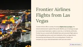 Frontier Airlines flights from Las Vegas