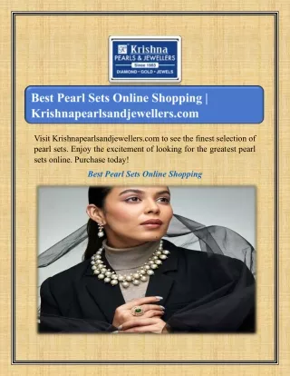 Best Pearl Sets Online Shopping | Krishnapearlsandjewellers.com