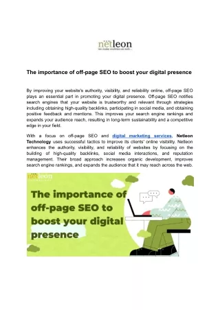 The importance of off-page SEO to boost your digital presence